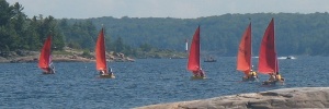 Photo: Boats Heading to Granite Saddle During the Poker Race