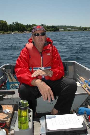 Photo: Paul Lingen in the Committe Boat
