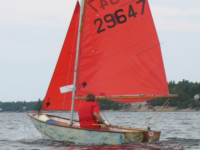 Photo: Les Heading Sailing Out Past Davy Island